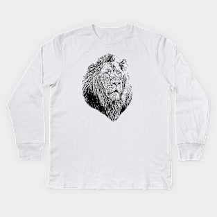 Lion portrait Kids Long Sleeve T-Shirt